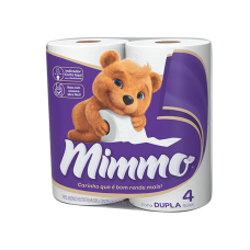 Papel Higiênico Mimmo Folha Dupla 4 Rolos 30M