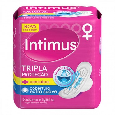 Absorvente Intimus Gel Suave Com Abas  8unid
