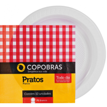 Pratos Fundo Copobras 15cm 10 unid