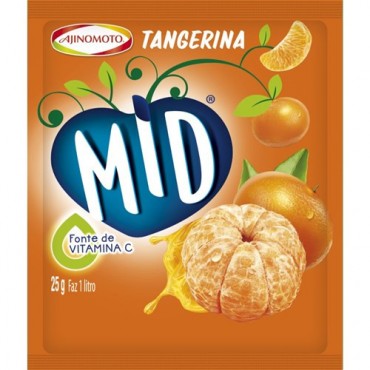Refresco em Pó Mid Tangerina 25g