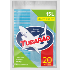 Saco Para Lixo Tubarão 15L