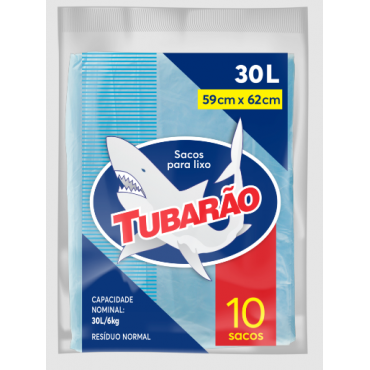 Saco Para Lixo Tubarão 30L